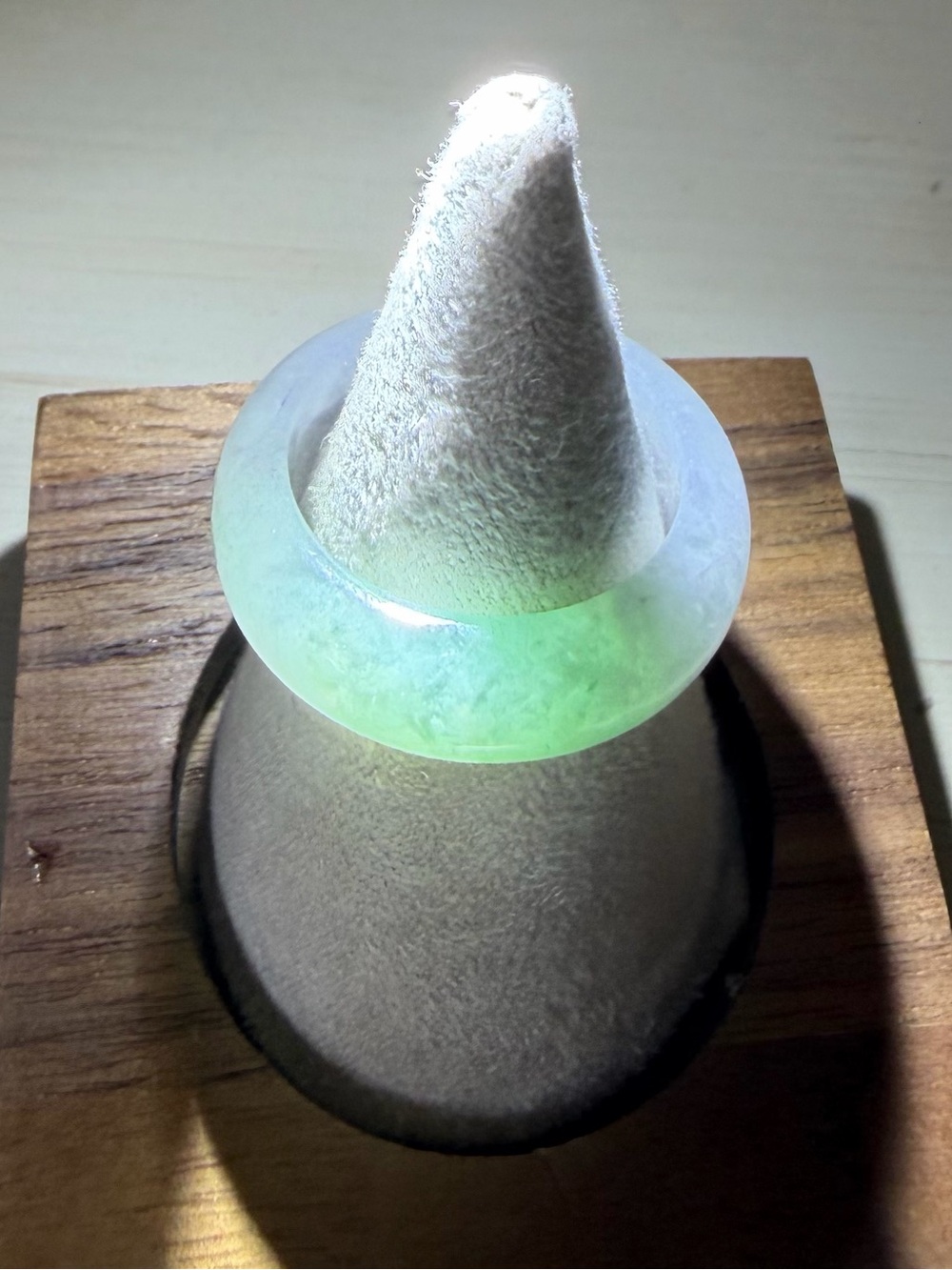 Natural Burmese A-Jadeite Icy Multicolor Jadeite Ring